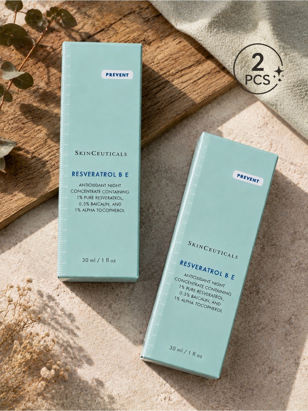 SkinCeuticals Resveratrol B E Antioxidant Night Concentrate — 2 Pack